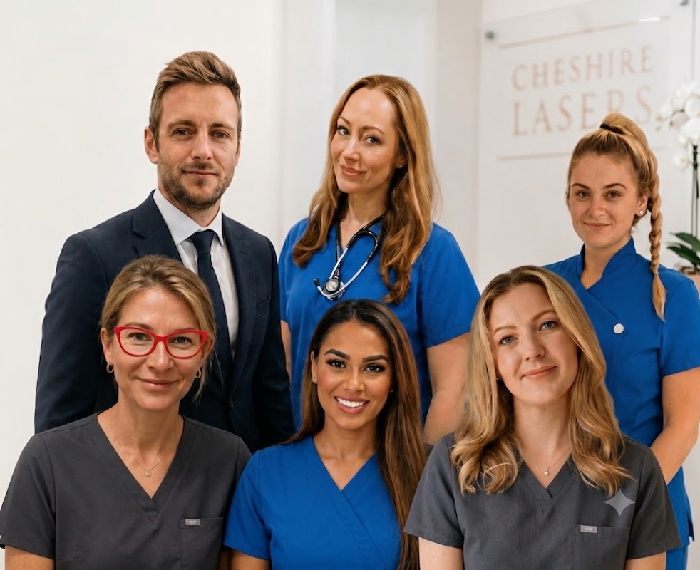 photo of the team at Cheshire Lasers