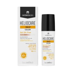 Heliocare 360 Color Gel Oil-Free Beige SPF 50+ box and bottle