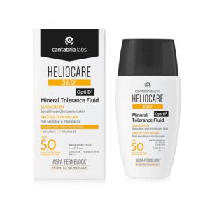 Heliocare 360 Mineral Tolerance Fluid SPF 50 box and bottle