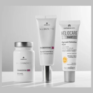 Allskin Med Pigment Control Plan - serum, capsules and Heliocare 360 Pigment Solution Fluid